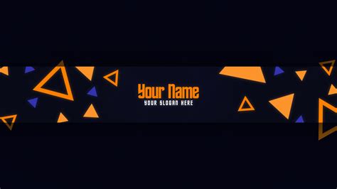 Free Triangles Youtube Banner Template 5ergiveaways