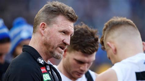 collingwood coach nathan buckley cautious of out of form carlton the west australian