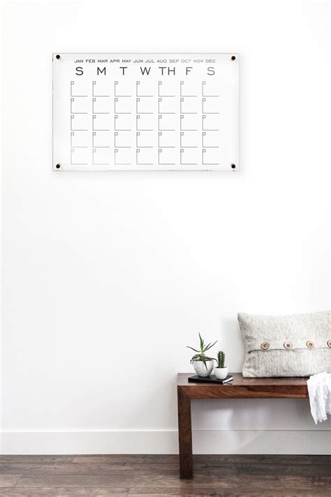 Monthly Acrylic Wall Calendar 1801 And Co