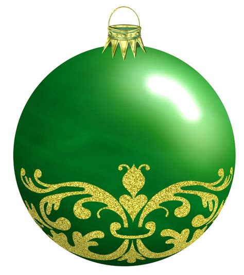 Green Christmas Bauble With Ornaments Png Image Purepng Free