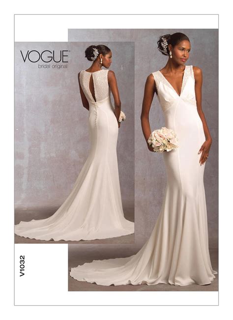 New Vogue V1032 Wedding Dress Pattern Uncut Formal Evening Empire