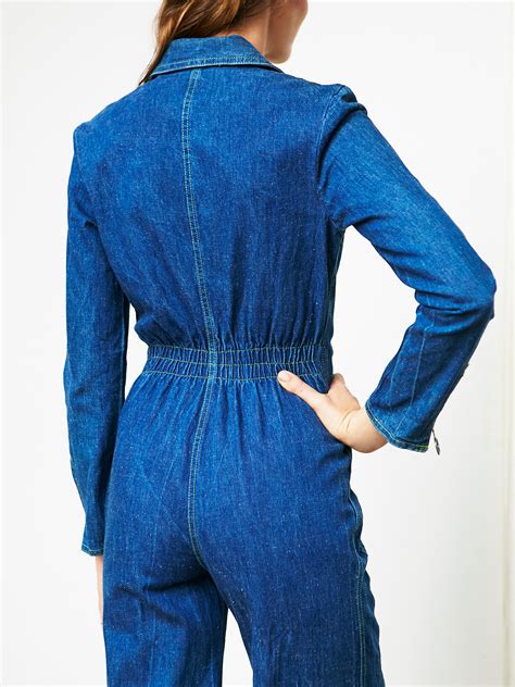 Lyst Free People Vintage 1970s Flared Jumpsuit In Blue