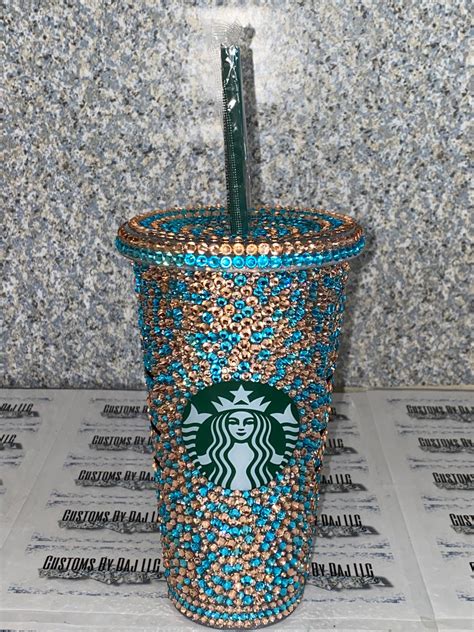 Bling Starbucks Reusable Cold Cup Custom Bling Cup Etsy