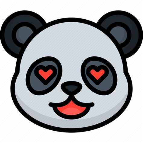 In Love Panda Animal Emoji Emoticon Smiley Icon Download On