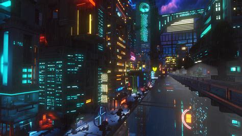 Wallpaper Cyber Futuristic City Anime Post Apocalypse Cloudpunk