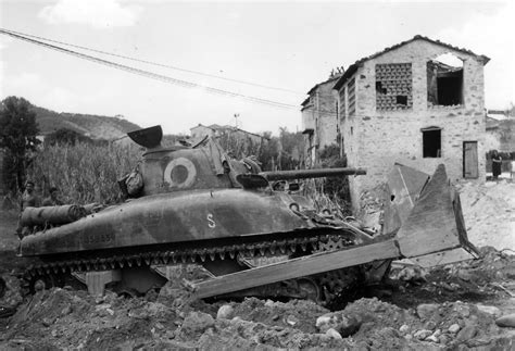 M4a1 Sherman Dozer 16th Engineers Italy Gothic Line 1944 World War Photos