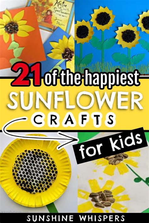 21 Happy Sunflower Crafts For Kids Sunflower Crafts Crafts For Kids