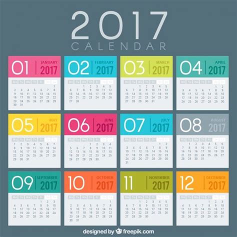 The islamic calendar, also known as the hijri, lunar hijri, muslim or arabic calendar, is a lunar calendar consisting of 12 lunar months in a year of 354 or 355 days. Baixe Colored 2017 Modelo De Calendário gratuitamente ...