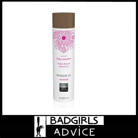 Shiatsu Massage Oil Sensual Indian Rose And Almond Oil Scented 100 Ml Bad Girls Advice™