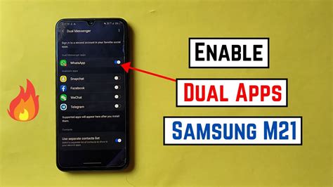 How To Enable Dual Apps In Samsung M21 Dual Apps Feature In Samsung