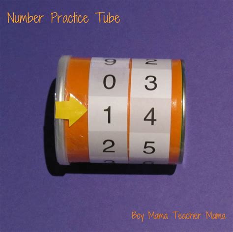 Teacher Mama Number Practice Tube Number Practice Math Activities