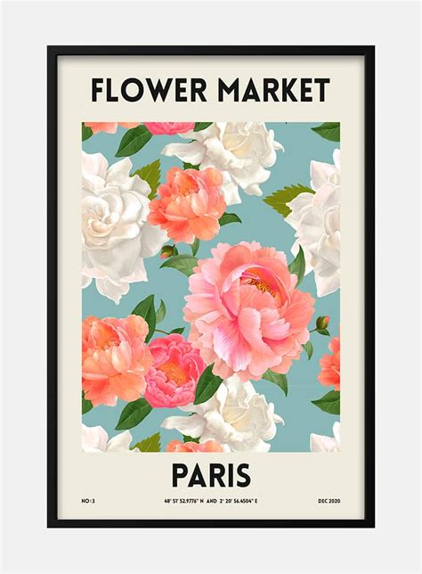 Flower Market Paris Poster Artsy Fartsy