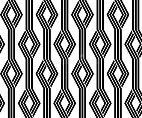 Vintage Retro Seamless Pattern Black And White Stock Vector