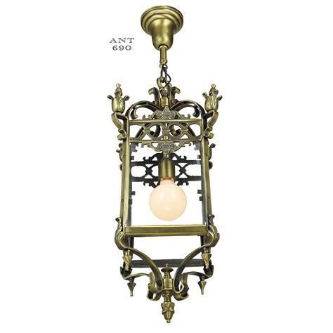As i watched one of the bulbs in my living room's antique ceiling fixture flicker on and off yet again, i ticked off a mental. Antique Pendants Brass Ceiling Fixtures Circa 1920 Entry ...