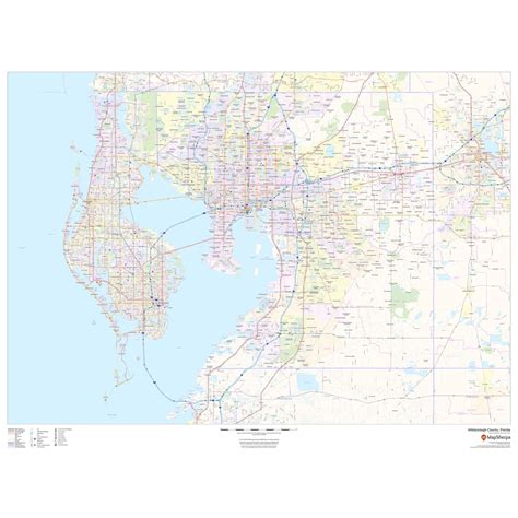 Hillsborough County Florida By Map Sherpa The Map Shop
