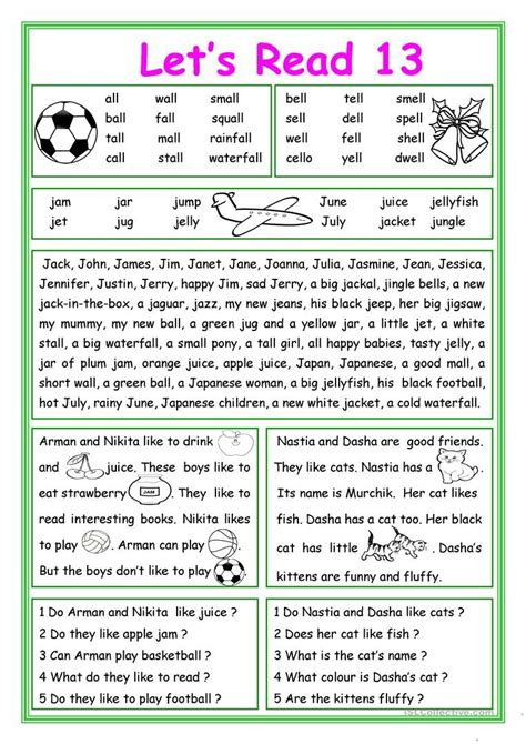 Lets Read 13 Remedial Reading Phonics Reading Activities Reading