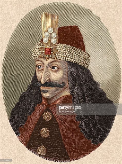 Circa 1450 Portrait Of Vlad Tepes From A Painting In Castle Ambras