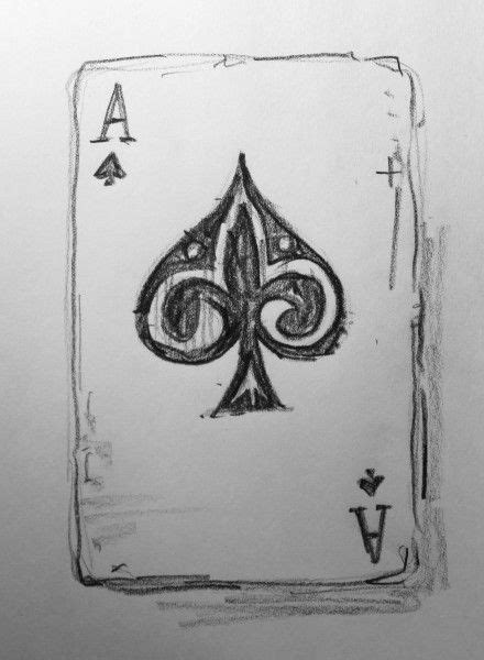 1000 Easy Things To Draw 004 Ace Of Spades Easy Drawings