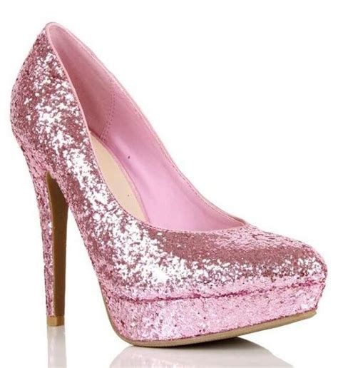 Sparkly Pink High Heels Pink Glitter Heels Sparkly High Heels Pink