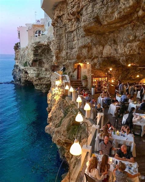The Most Amazing Cave Restaurant In Polignano A Mare Italy 📸
