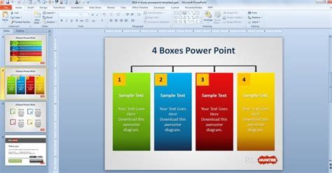 Example Of Four Columns In Powerpoint Template Powerpoint Powerpoint