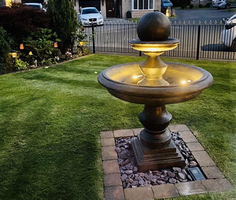 Large Regis Ball Fountain Stone Garden Fountains And Garden Water