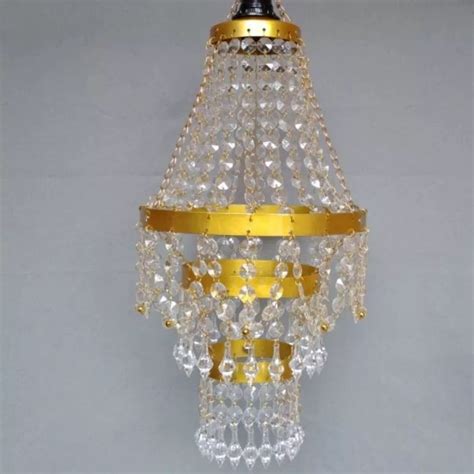 Jual Lampu Kristal Gantung Lampu Cristal Gold Shopee Indonesia