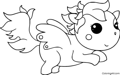 Cute Pegasus Coloring Page Coloringall
