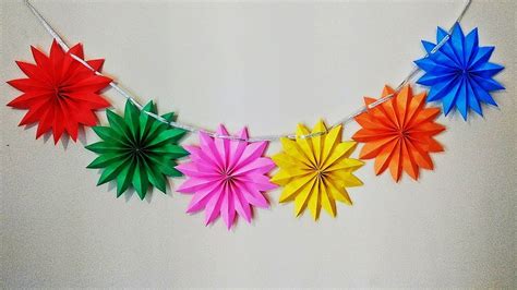 Diy Paper Star Garland For Party Decorations Birthday Christmas