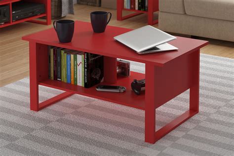 And with inset handles, this lovely piece can look good no matter where you take it. Dorel Home Furnishings Reese Ruby Red Coffee Table | Shop ...