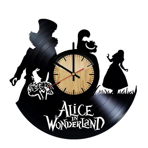 Alice In Wonderland Vinyl Wall Clock Handmade T For