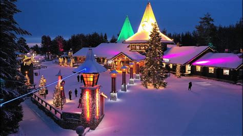 santa claus village home of father christmas in rovaniemi lapland finland at the arctic circle