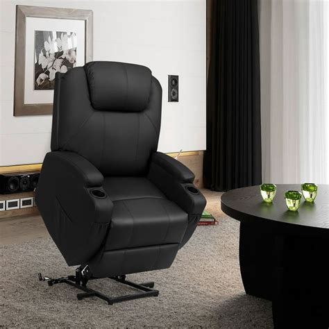 Costway Electric Lift Power Recliner Chair Heated Massage Sofa Lounge