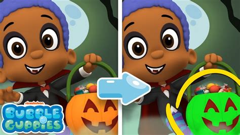 Halloween Spot The Difference Game 🦇 Bubble Guppies Youtube