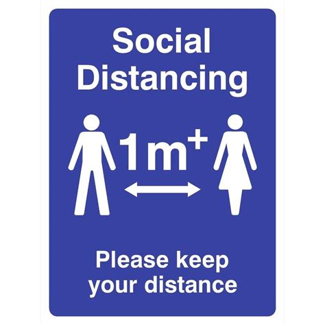 Social Distancing Please Keep Your Distance 1 Metre Sign
