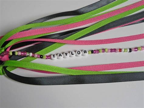 Personalized Ponytail Holder Hair Tie Bow Personalized With