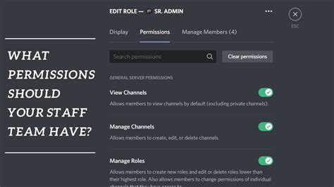 What Permissions Should Your Staff Team Have Discord Tutorial Youtube
