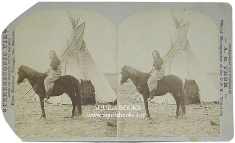 Aquila Books Historic Photographs Stereview Native Woamn And Teepee