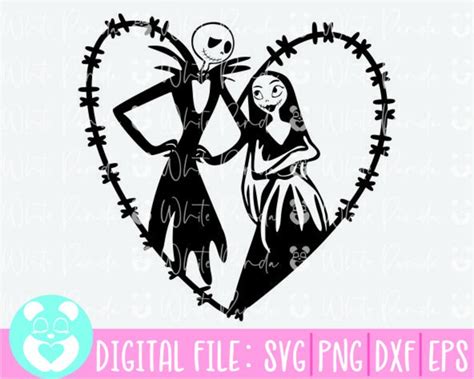 Jack And Sally Love Svgsally Svgthe Nightmare Before Etsy