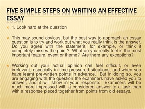 Five Simple Steps On Writing An Effective Essay