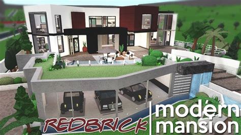 Modern Redbrick Mansion Bloxburg Speed Build 455k In