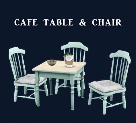 Cafe Table And Chair At Leo Sims Sims 4 Updates