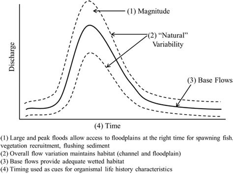 Example Of A River Hydrograph Typical Flow Regime Characteristics And