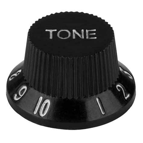 Guitar Tone Knob Solid Strat Bell Type 1 Black