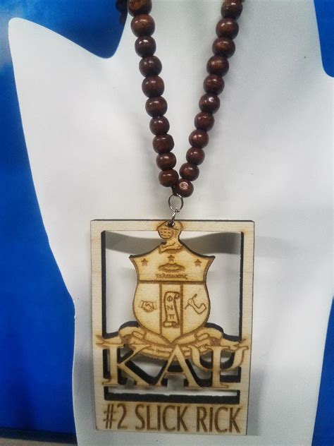 Kappa Alpha Psi Wood Medallion Inspired Laser Necklace Phi Nu Pi Jewelry