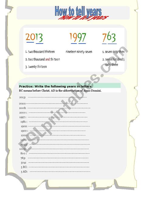 Dates And Years In English Esl Worksheet By Arrows