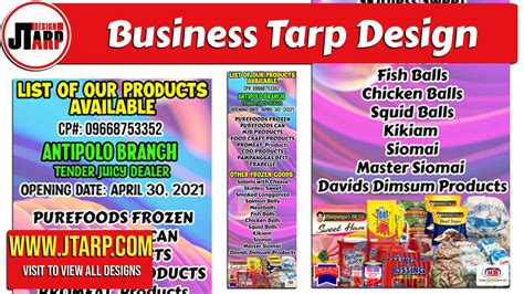 Business Tarpaulin Design For Business Pure Foods Video In 2021