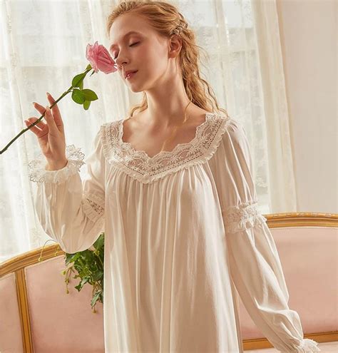 Women Victorian Vintage Cotton Nightgown Long Vintage White Etsy Artofit