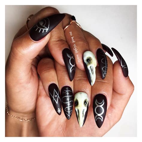 Gothic Aesthetic Witch Nails 60 Halloween Nail Art Ideas Goth Nails