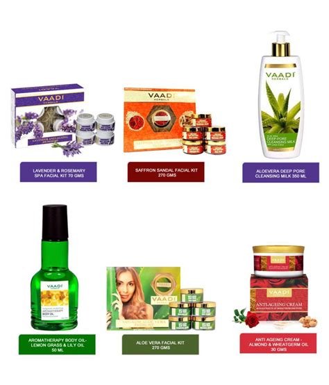 Vaadi Herbals Pure Herbals Skin Care Regime Facial Kit 250 G Pack Of 6